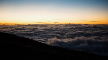 Sunset above the Clouds