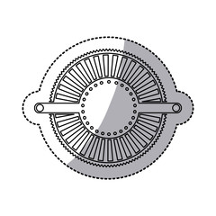 sticker of silhouette stamp abstract art deco emblem vector illustration