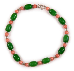 Elegant necklace isolated on white background