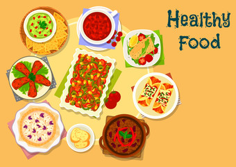 Mexican cuisine main dishes for lunch icon