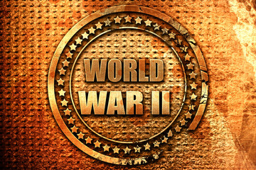 World war 2 background, 3D rendering, grunge metal stamp