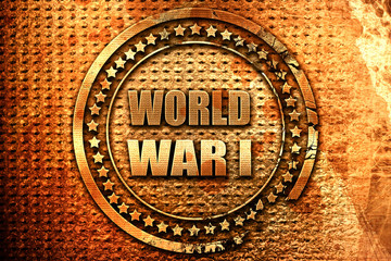 World war 1 background, 3D rendering, grunge metal stamp