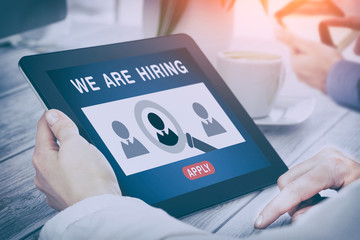 We Are Hiring Career Headhunting Job Concept