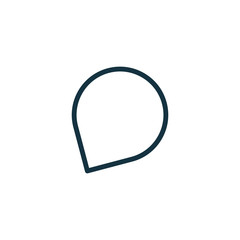 Obraz premium speech bubble thin, line icon on white background; isolated flat