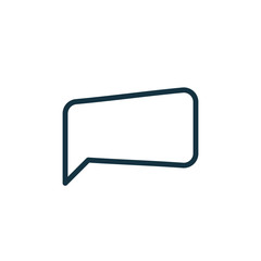 Fototapeta premium speech bubble thin, line icon on white background; isolated flat