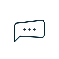 speech bubble thin, line icon on white background; isolated flat
