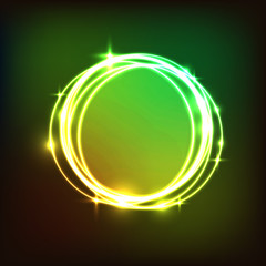 Abstract colorful circles neon background