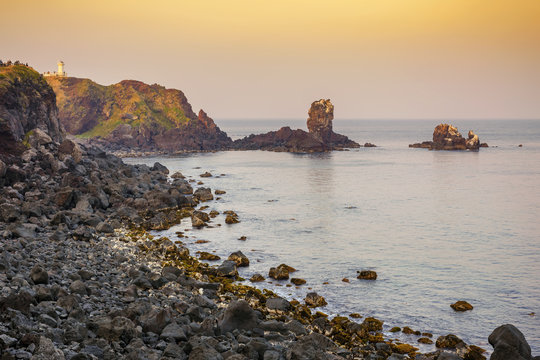 Jeju-do Seondol rock, Seopjikoji, Jeju Island, South Korea