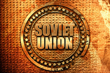 soviet union, 3D rendering, grunge metal stamp
