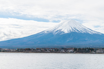 Fototapeta na wymiar Mountain Fuji San at Kawaguchiko Lake in Japan.