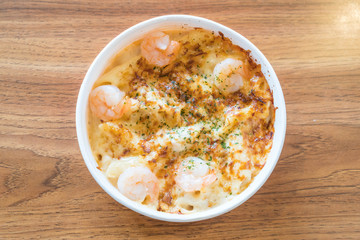 penne with shrimp and cheese