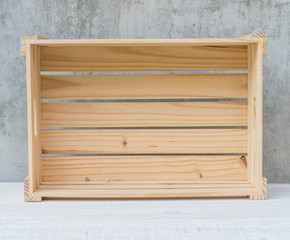 empty wood box