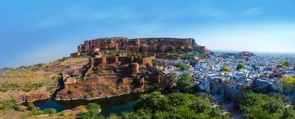 Panorama View- The Blue City Jodhpur Rajasthan India