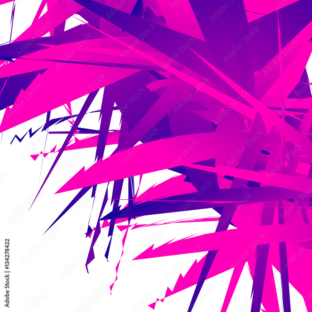Poster modern colorful artistic illustration with random geometric shap