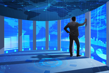 Businessman in business trading concept