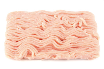 close up on ground turkey meat background