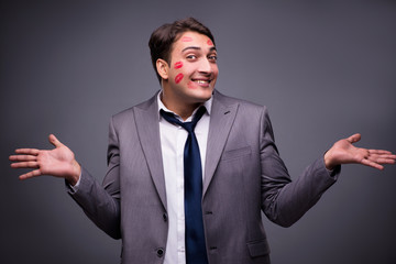 Man in funny romantic concept