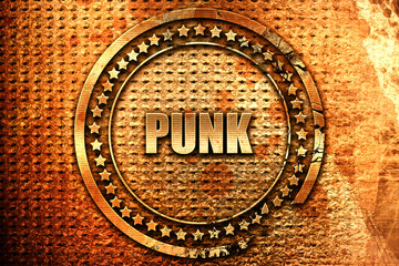 punk, 3D rendering, grunge metal stamp