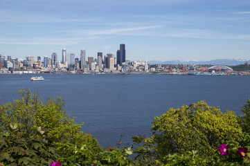 View on the Seattle downtown 