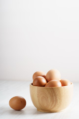 brown chicken eggs