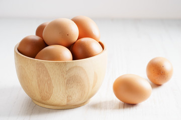 brown chicken eggs