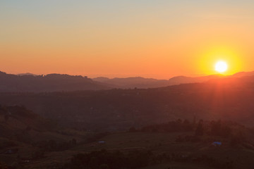 sunrise at the mountain in morning time
