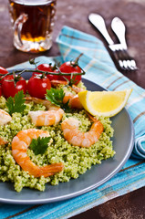 Couscous with shrimp