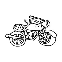 Fototapeta na wymiar illustration vector hand drawn doodle of motorcycle isolated on white background