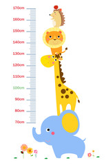 The child's height illustrations