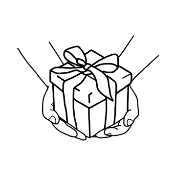 Gift Drawing Clipart PNG Images, Hand Draw Gift Pack, Hand Draw