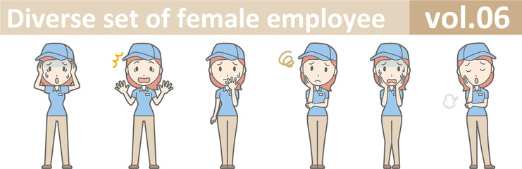 Diverse set of female employee, EPS10 vol.06