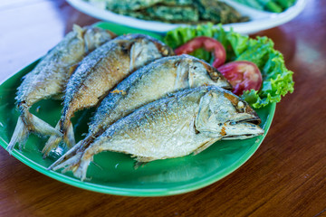 Fish fry food Thai