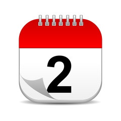 2 on blank calendar
