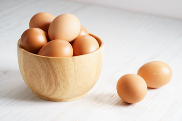 brown chicken eggs