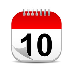 10 on blank calendar