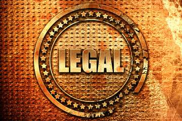 legal, 3D rendering, grunge metal stamp