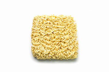 Noodle, Instant noodles isolated on white background
