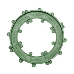 Obraz premium Ring from railway rails, a children's toy, isolated on white