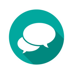 Chat Speech Balloons Flat Icon, a vector flat icon illustration of speech balloons or bubbles