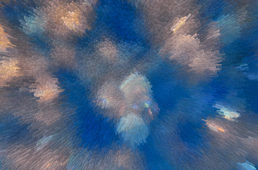 White and blue blurred circles