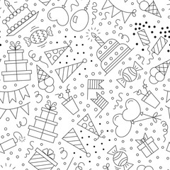 Seamless pattern birthday.