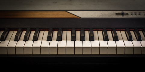 musical instrument, piano keys closeup