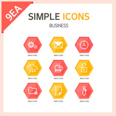Business Simple icons set