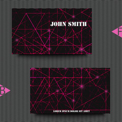 Business card template with abstract background. Eps10 Vector illustration