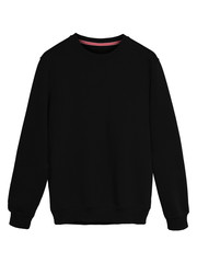 Black sweatshirt isolated on white
