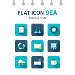 business Flat icon set