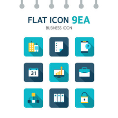 business Flat icon set