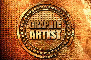 graphic artist, 3D rendering, grunge metal stamp