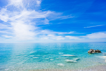 Pefkoulia beach in Lefkada Greece