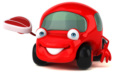 Obraz na płótnie Canvas Fun car - 3D Illustration